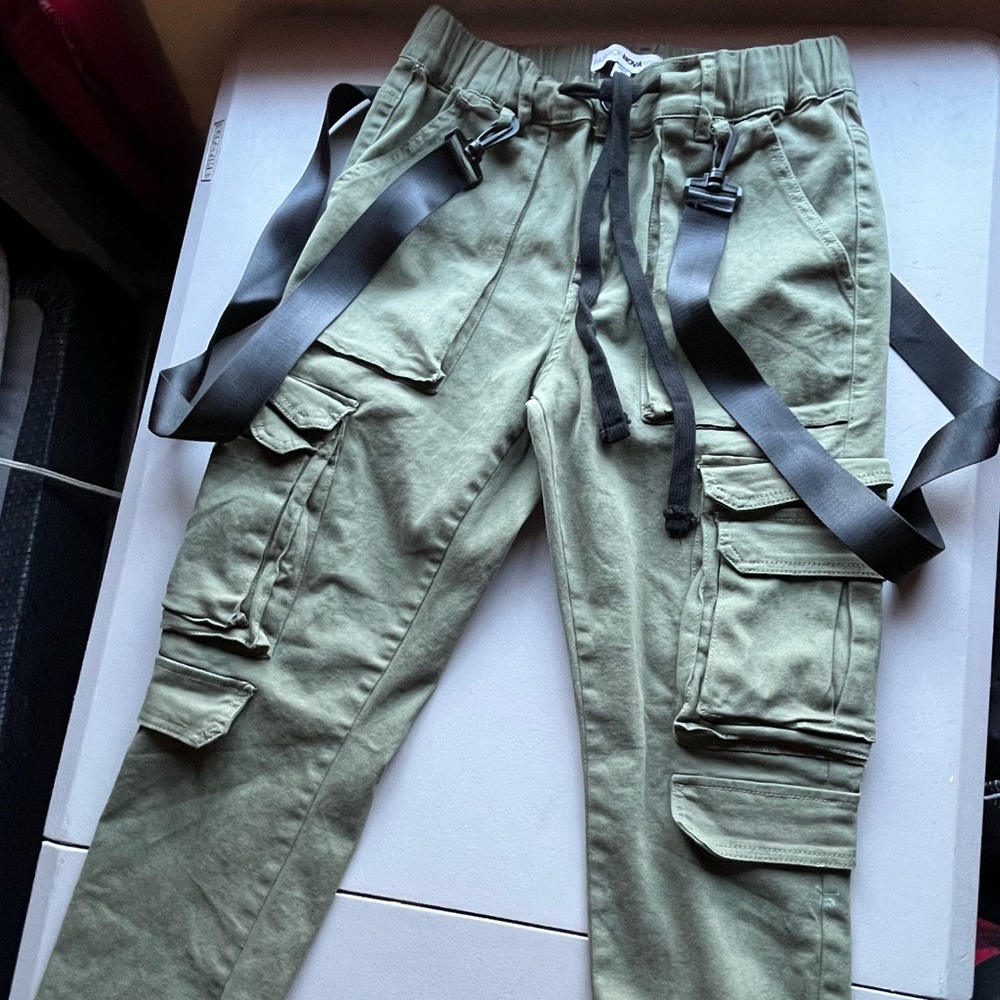 (Dark Green) cargo jeans